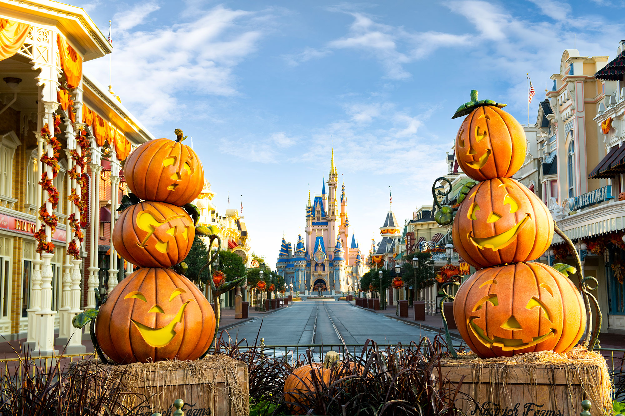 Fall decorations at the Magic Kingdom